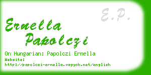 ernella papolczi business card